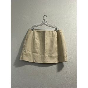 Arula  Cream Skirt faux leather size B 2x mini grunge